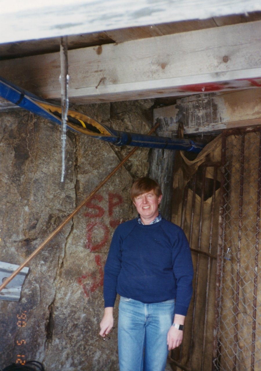 Adrian enjoying old Leadville house  garage